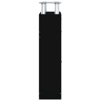 Schoenenkast 63X24X104 Cm Bewerkt Hout Zwart