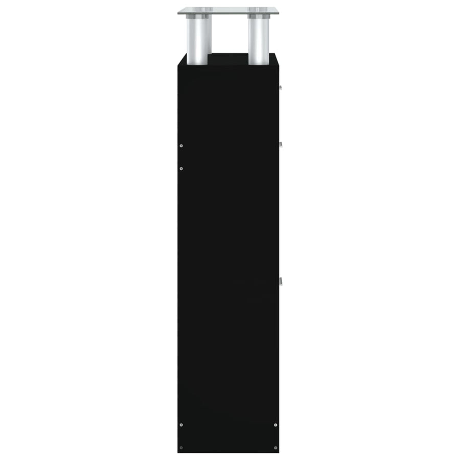 Schoenenkast 63X24X104 Cm Bewerkt Hout Zwart
