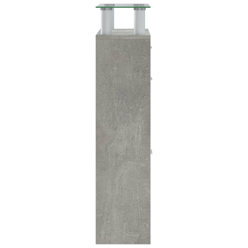 Schoenenkast 63X24X104 Cm Bewerkt Hout Betongrijs