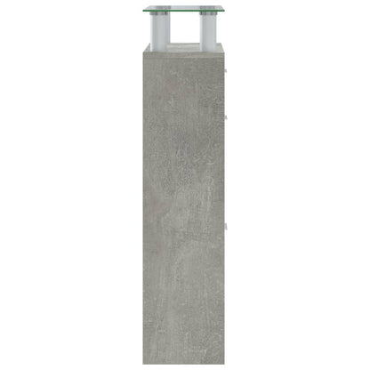 Schoenenkast 63X24X104 Cm Bewerkt Hout Betongrijs