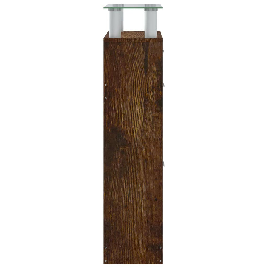 Schoenenkast 63x24x104 cm bewerkt hout gerookt eikenkleurig Gerookt eiken