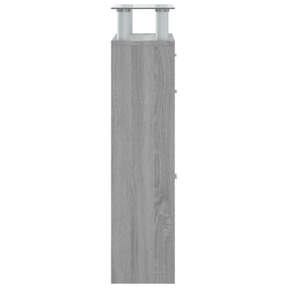 Schoenenkast 63X24X104 Cm Bewerkt Hout Grijs Sonoma Eikenkleur