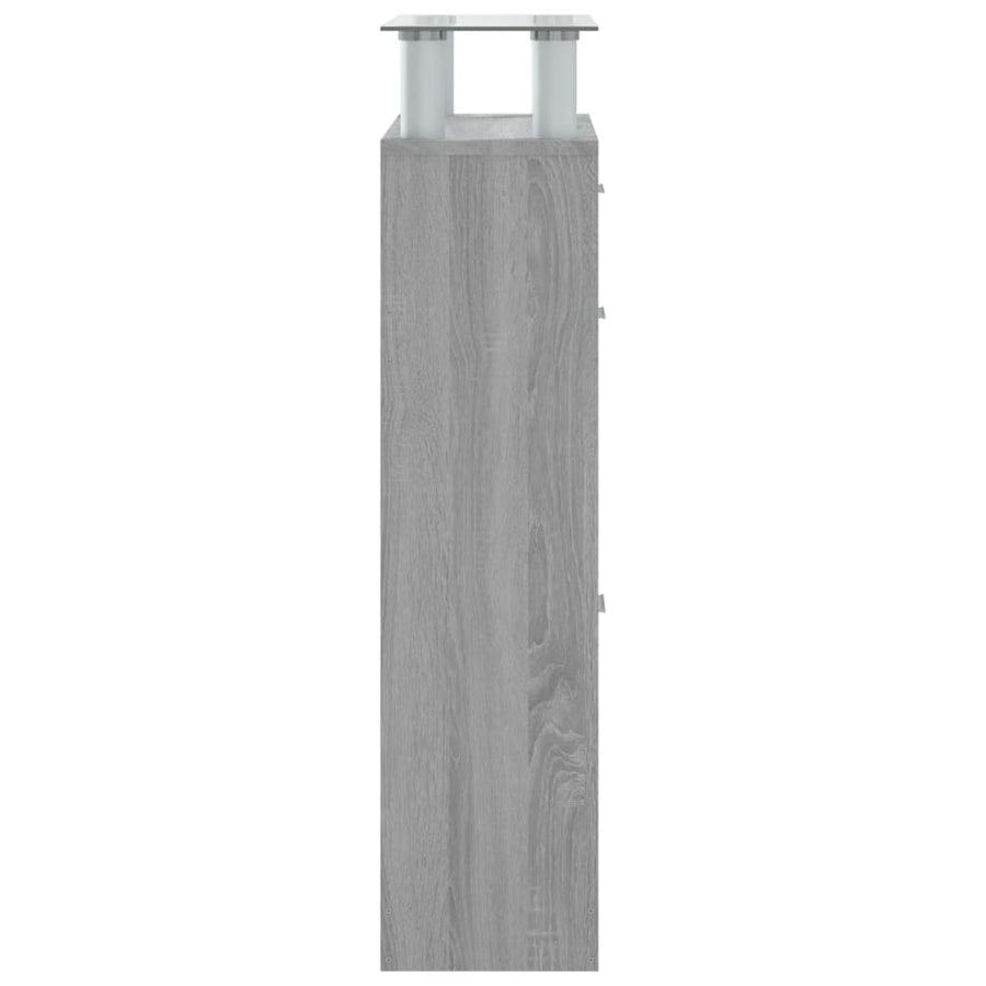 Schoenenkast 63X24X104 Cm Bewerkt Hout Grijs Sonoma Eikenkleur