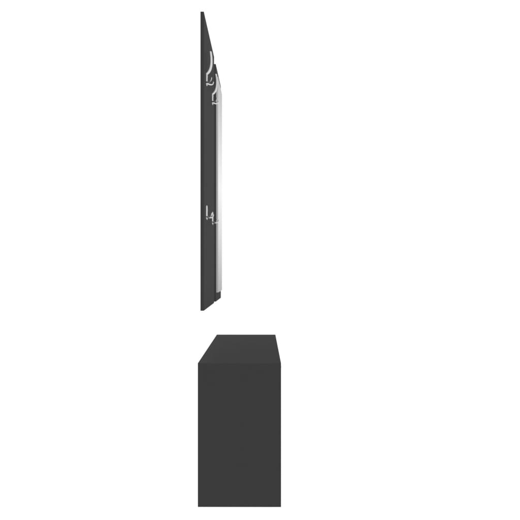 Schoenenkastset 3-In- Bewerkt Hout Zwart