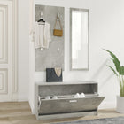 Shoe Cabinet Set 3-in-1 Engineered Wood Concrete Grey