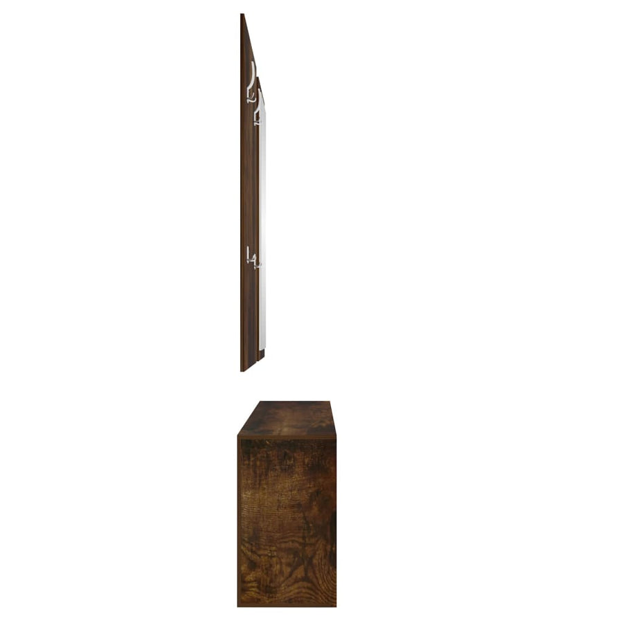 Schoenenkastset 3-in-1 bewerkt hout sonoma eikenkleurig