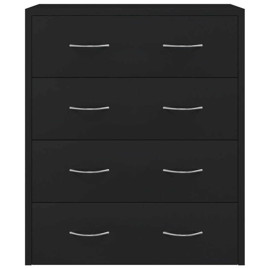 Dressoir Met 4 Lades 60X30,5X7 Cm Zwart