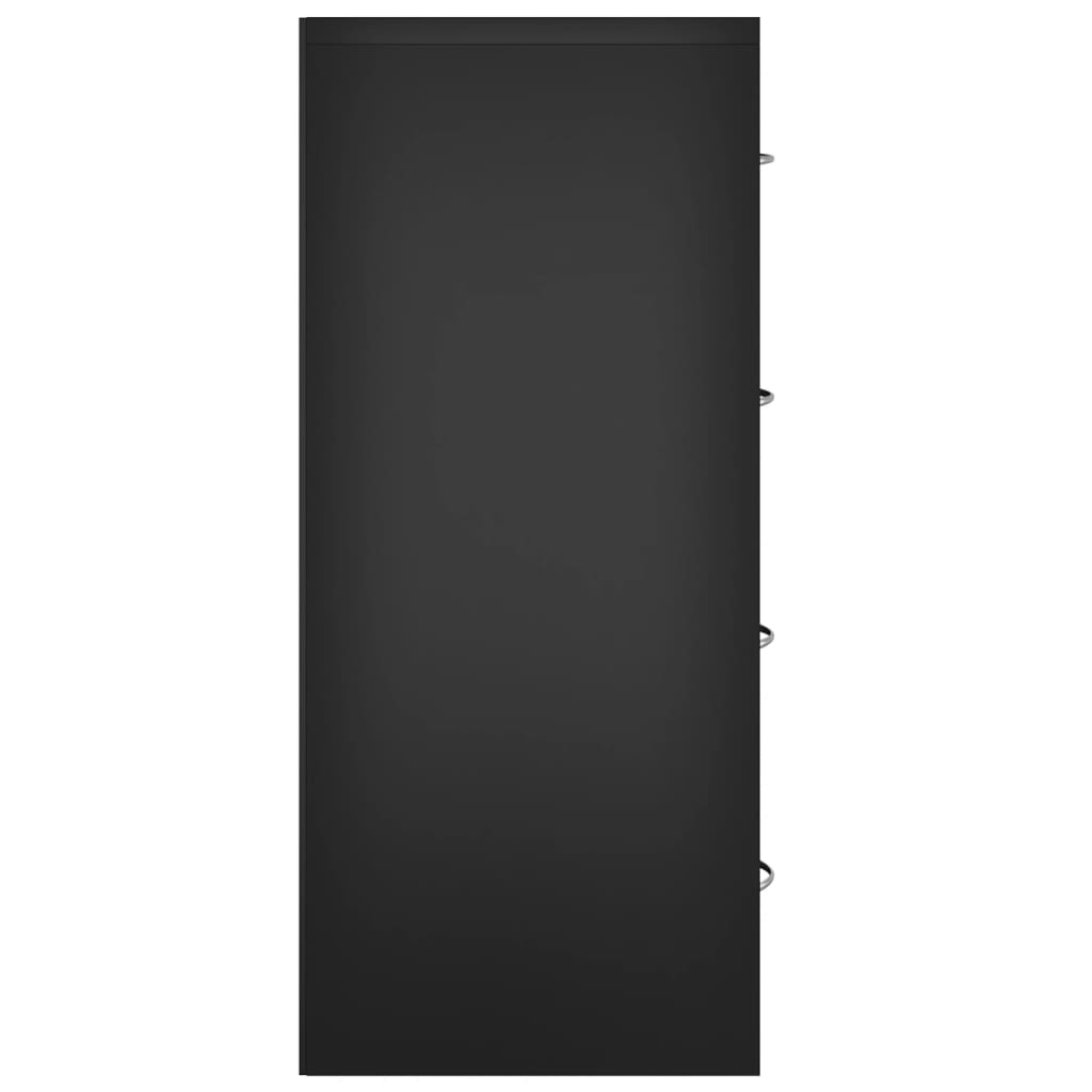 Dressoir Met 4 Lades 60X30,5X7 Cm Zwart