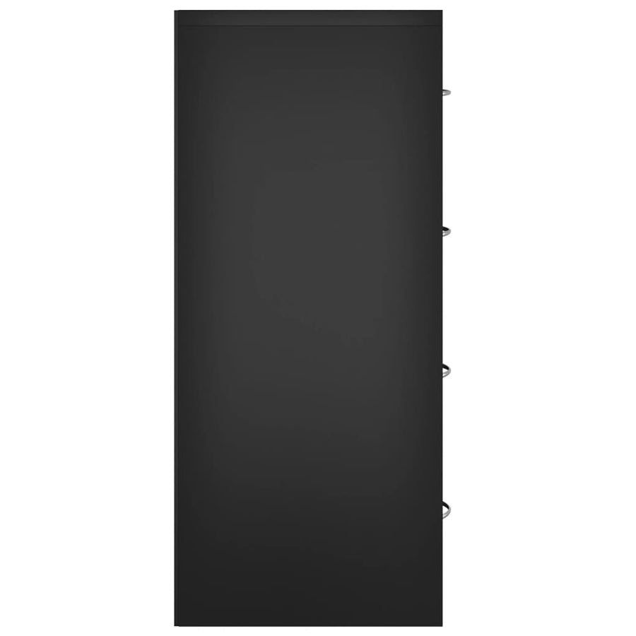 Dressoir Met 4 Lades 60X30,5X7 Cm Zwart