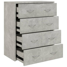 Dressoir Met 4 Lades 60X30,5X7 Cm Betongrijs