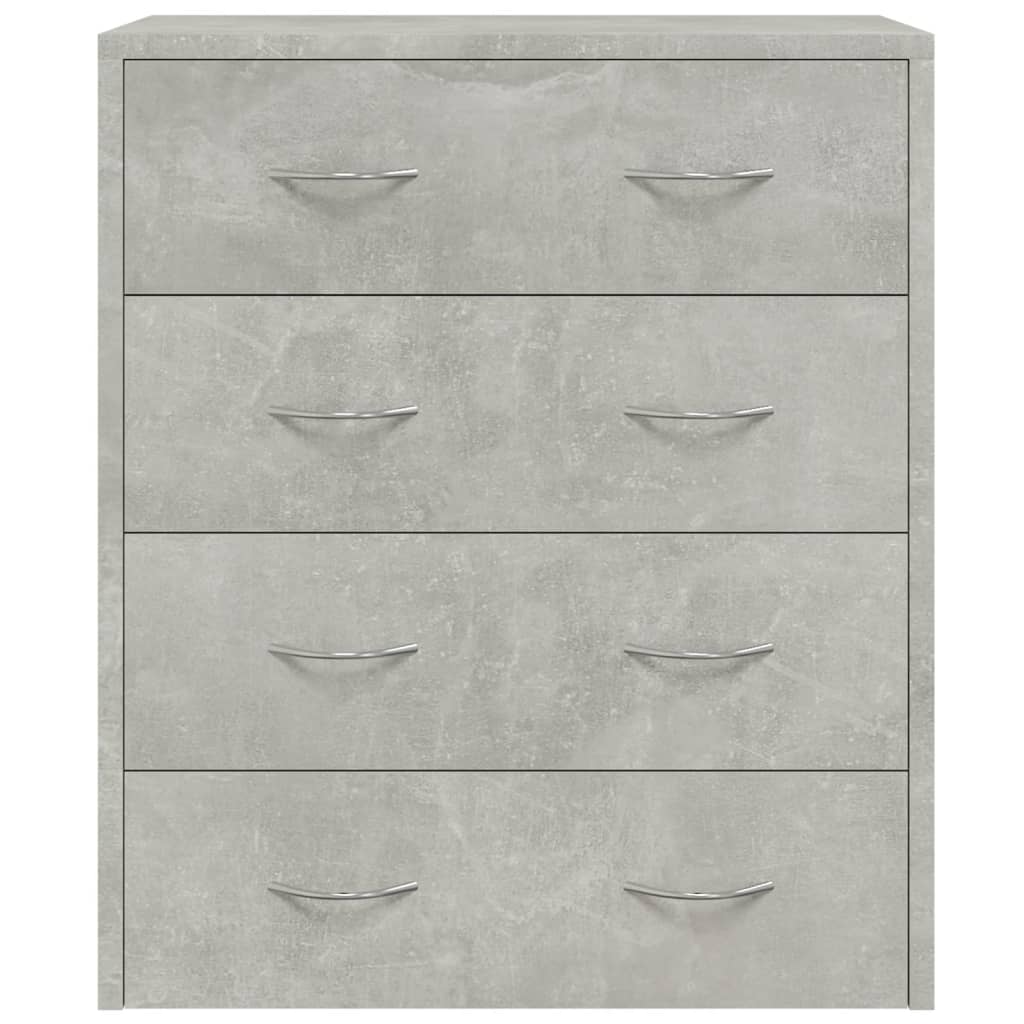 Dressoir Met 4 Lades 60X30,5X7 Cm Betongrijs