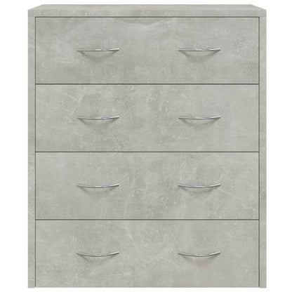 Dressoir Met 4 Lades 60X30,5X7 Cm Betongrijs