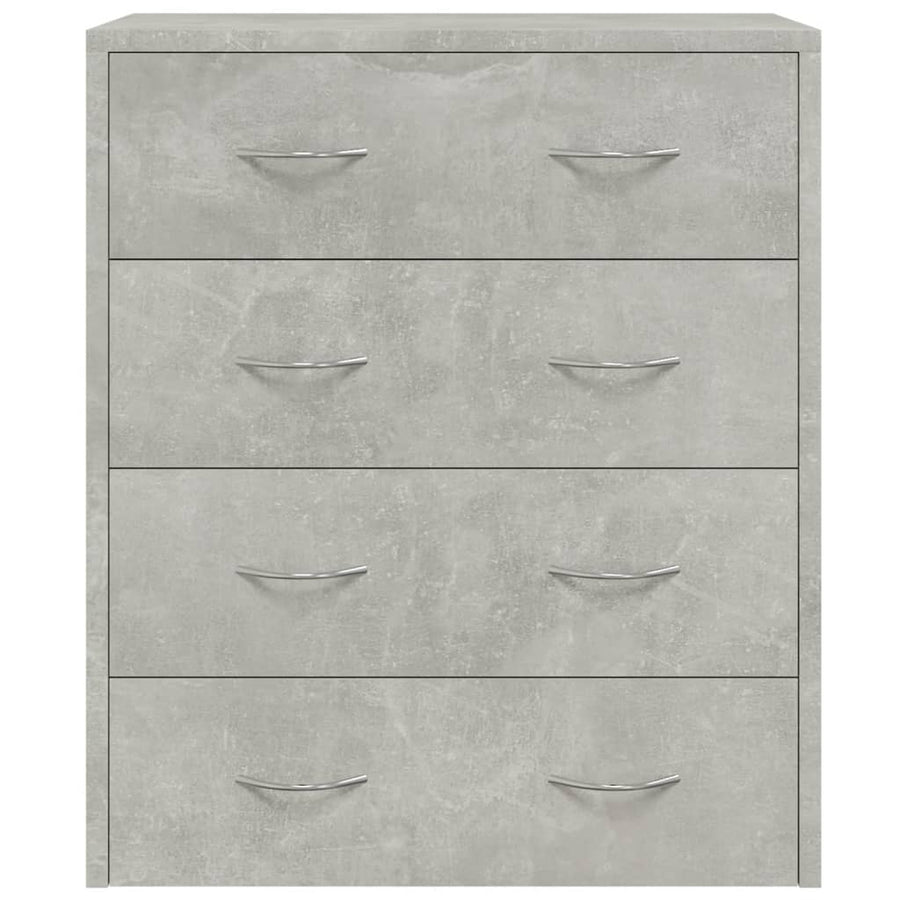 Dressoir Met 4 Lades 60X30,5X7 Cm Betongrijs