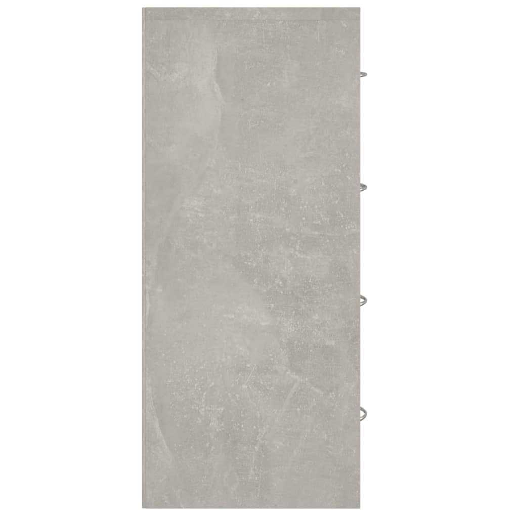 Dressoir Met 4 Lades 60X30,5X7 Cm Betongrijs