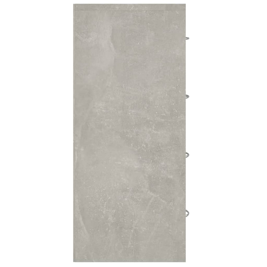 Dressoir Met 4 Lades 60X30,5X7 Cm Betongrijs