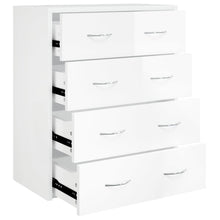 Dressoir Met 4 Lades 60X30,5X7 Cm Hoogglans wit