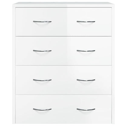 Dressoir Met 4 Lades 60X30,5X7 Cm Hoogglans wit