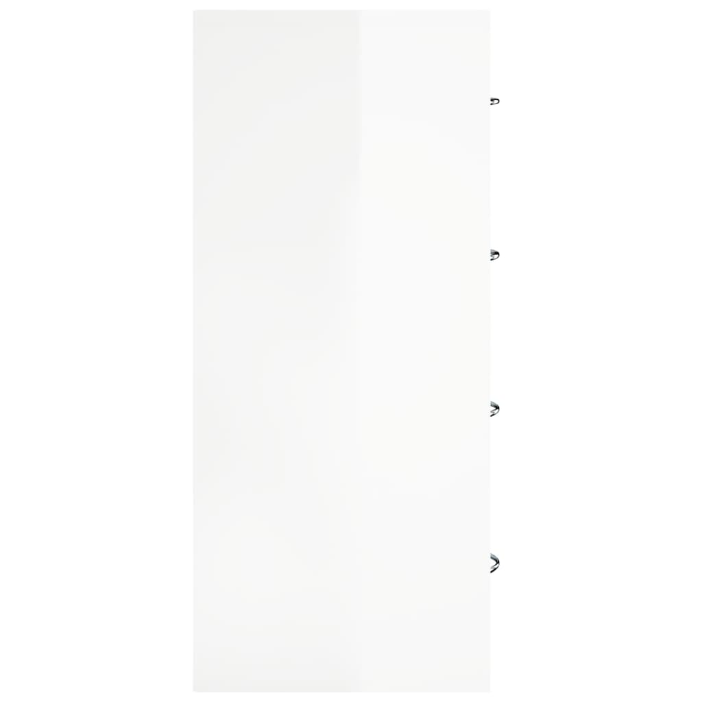 Dressoir Met 4 Lades 60X30,5X7 Cm Hoogglans wit