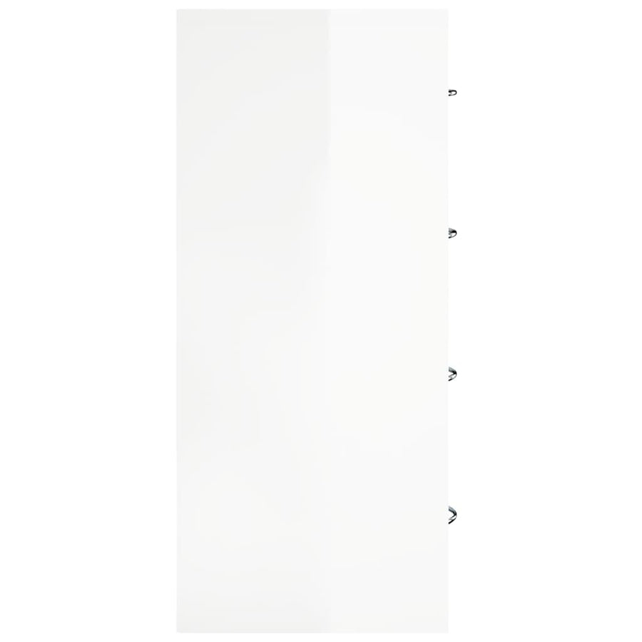Dressoir Met 4 Lades 60X30,5X7 Cm Hoogglans wit