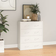 Dressoir 60x30,5x71 cm hoogglans wit 4 lades