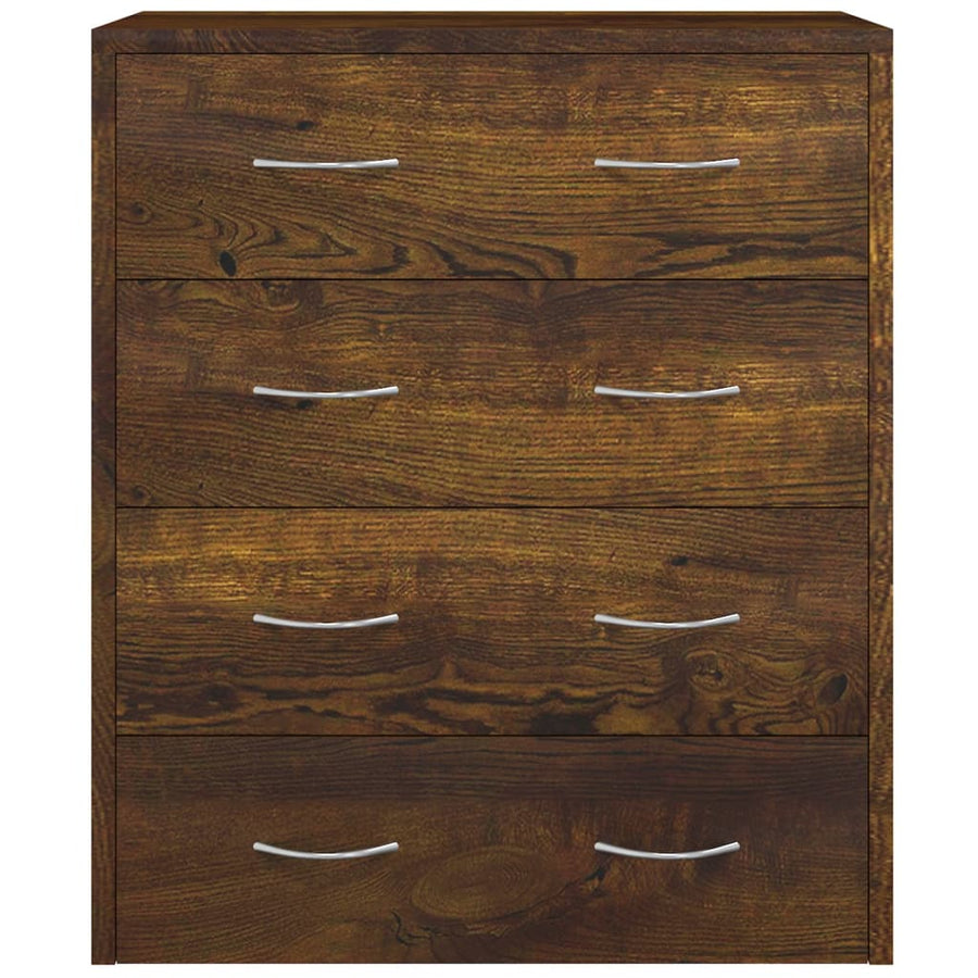 Dressoir Met 4 Lades 60X30,5X7 Cm Gerookt eiken