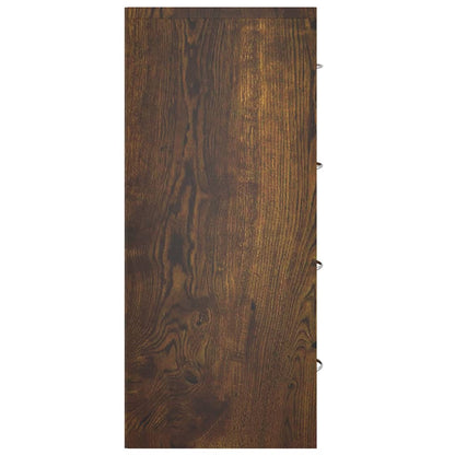 Dressoir Met 4 Lades 60X30,5X7 Cm Gerookt eiken