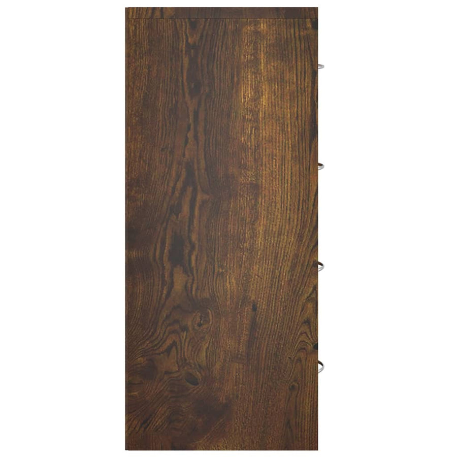 Dressoir Met 4 Lades 60X30,5X7 Cm Gerookt eiken