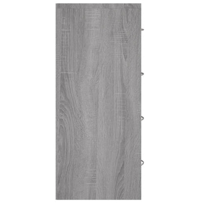 Dressoir Met 4 Lades 60X30,5X7 Cm Grijs sonoma