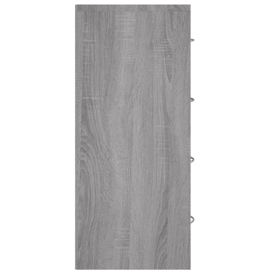 Dressoir Met 4 Lades 60X30,5X7 Cm Grijs sonoma