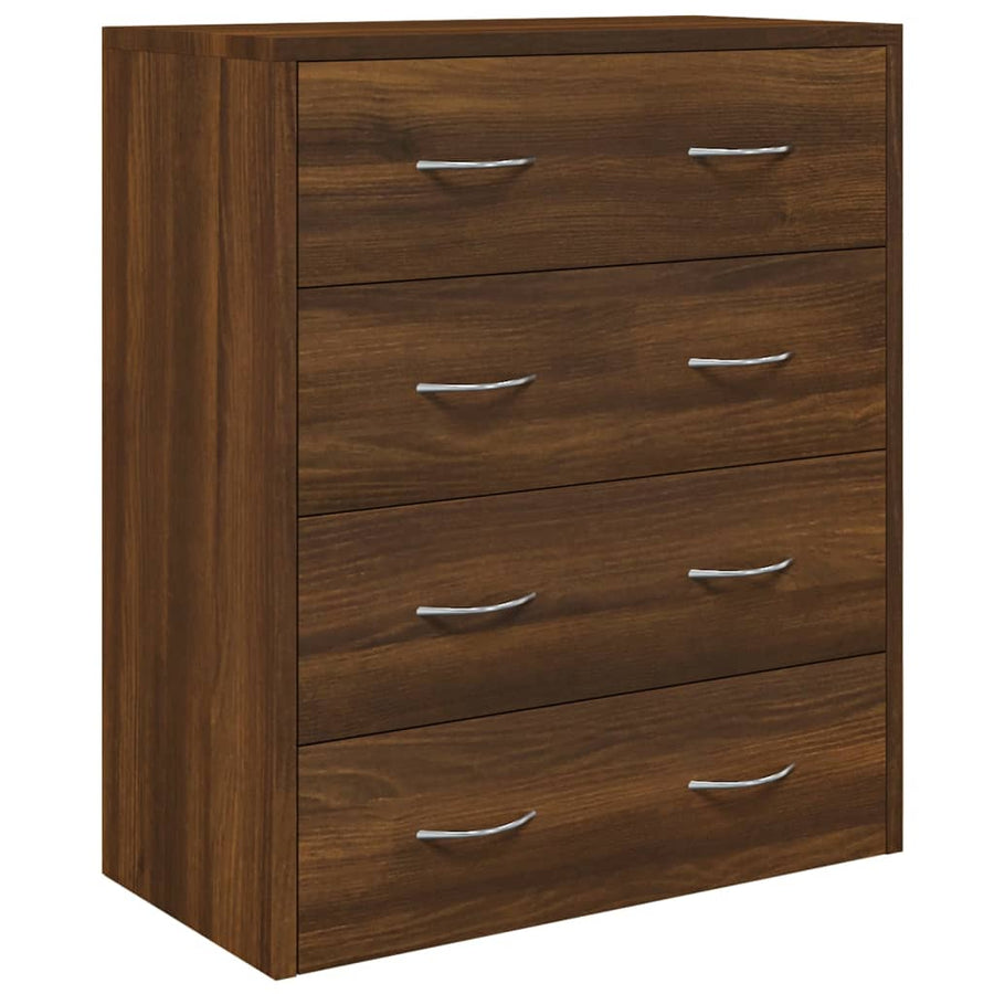 Dressoir Met 4 Lades 60X30,5X7 Cm Bruineiken bruin eikenkleur