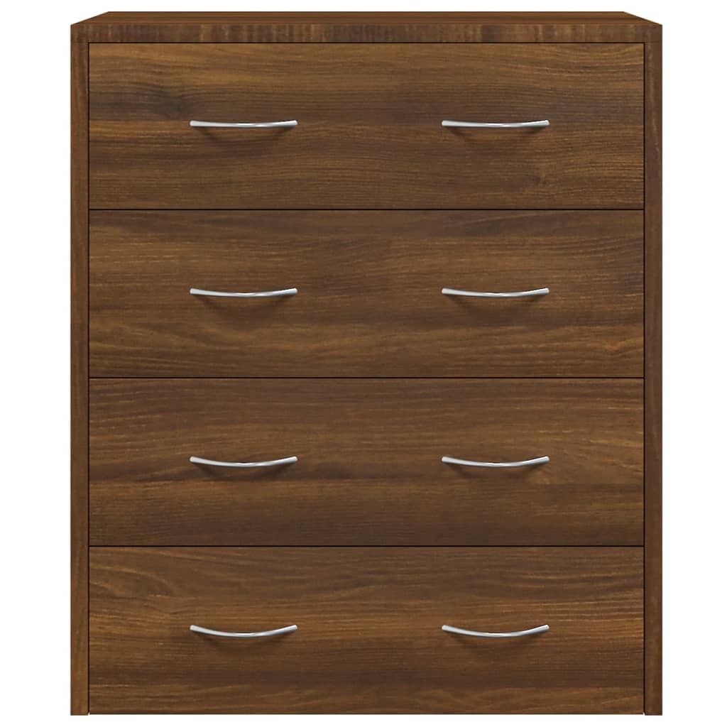 Dressoir Met 4 Lades 60X30,5X7 Cm Bruineiken bruin eikenkleur