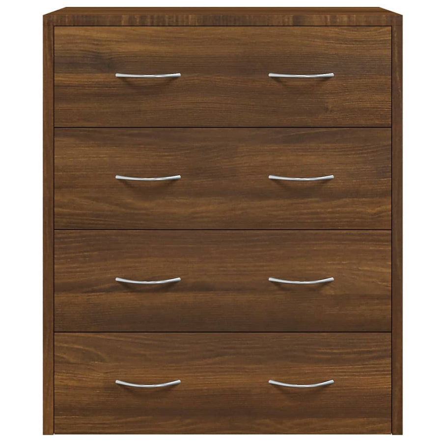 Dressoir Met 4 Lades 60X30,5X7 Cm Bruineiken bruin eikenkleur