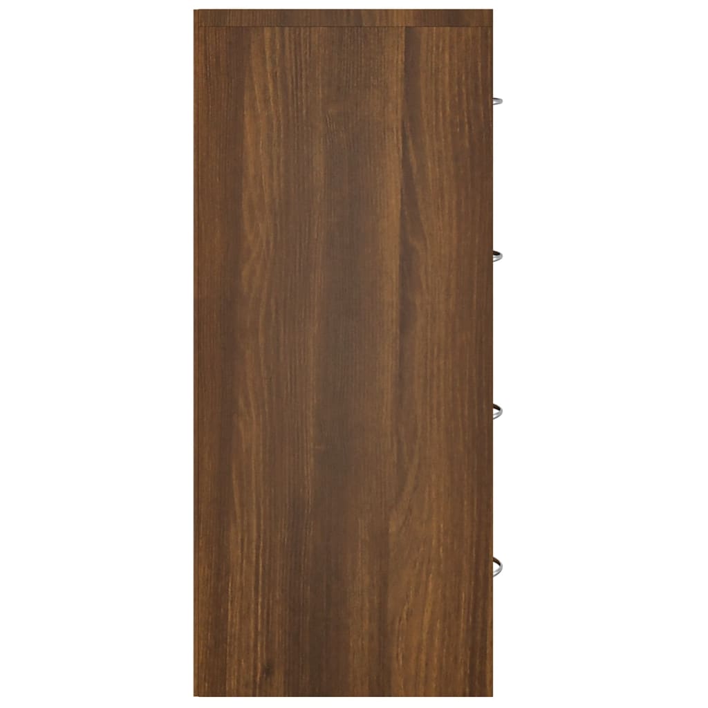 Dressoir Met 4 Lades 60X30,5X7 Cm Bruineiken bruin eikenkleur