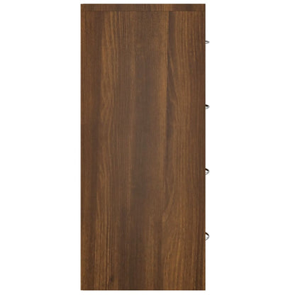 Dressoir Met 4 Lades 60X30,5X7 Cm Bruineiken bruin eikenkleur