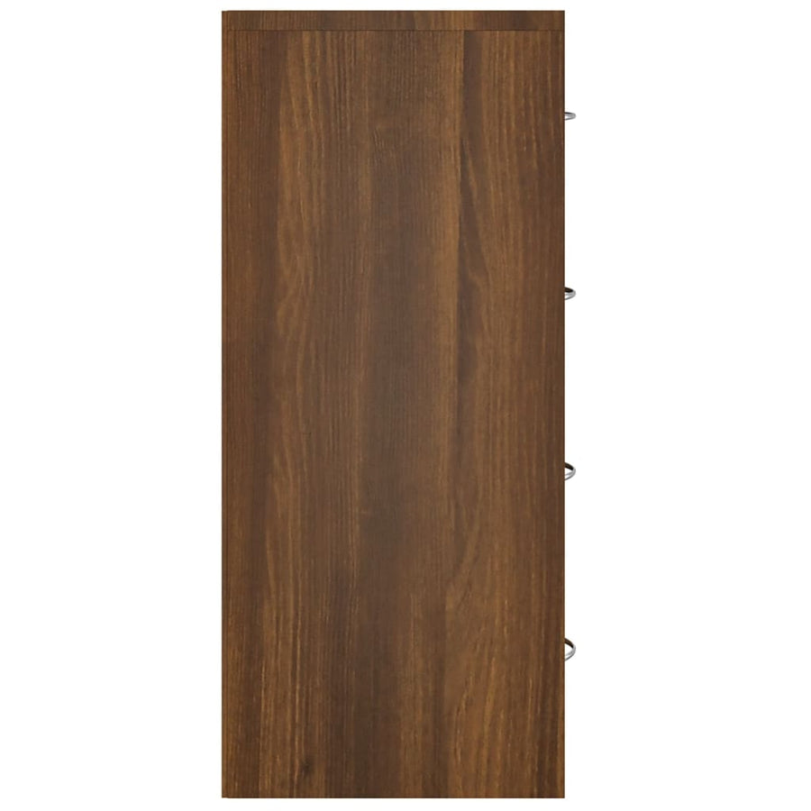 Dressoir Met 4 Lades 60X30,5X7 Cm Bruineiken bruin eikenkleur