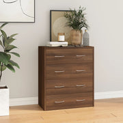 Dressoir 60x30,5x71 cm bruineiken 4 lades
