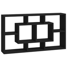 Wandschap 8 Vakken Zwart