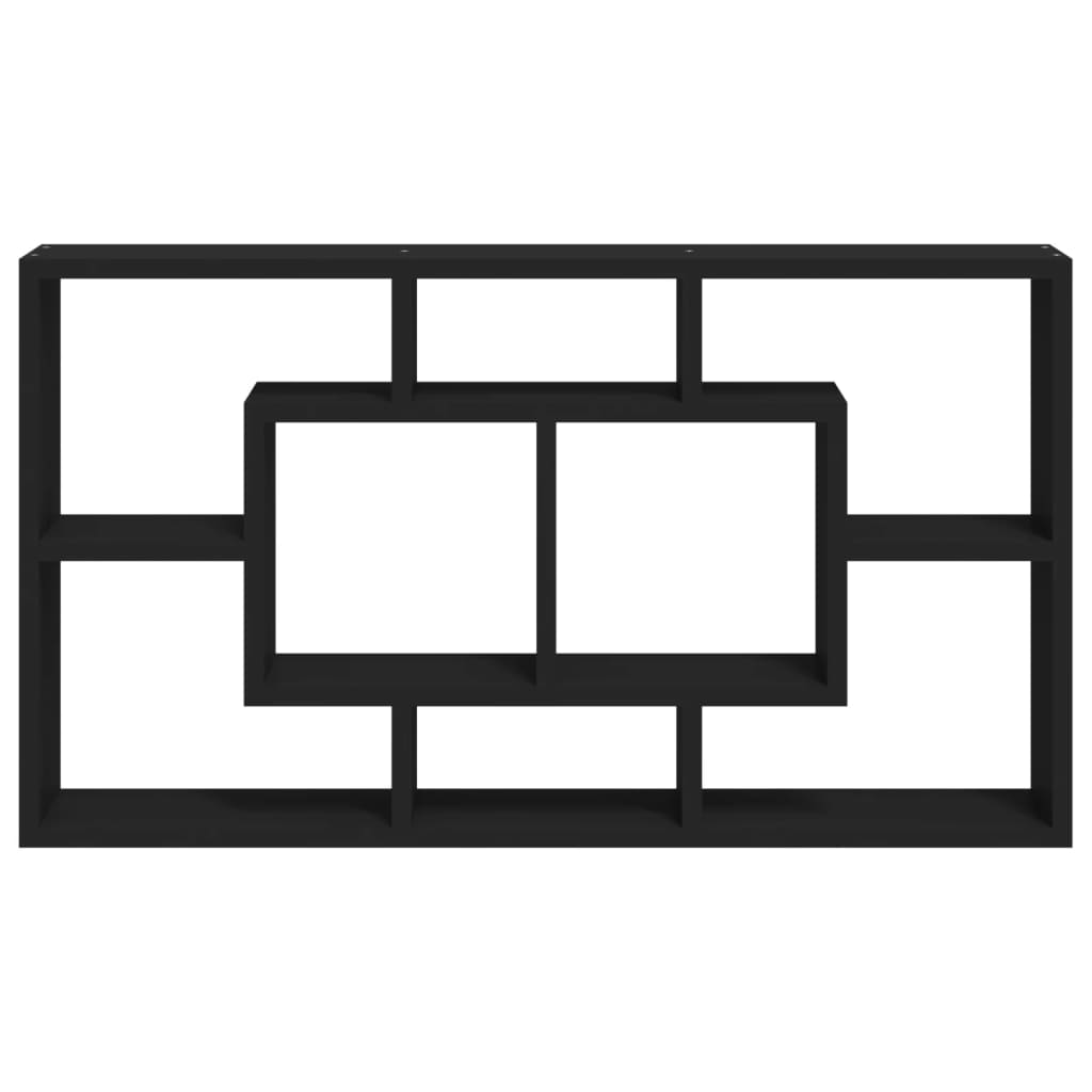 Wandschap 8 Vakken Zwart