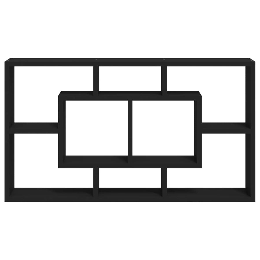 Wandschap 8 Vakken Zwart