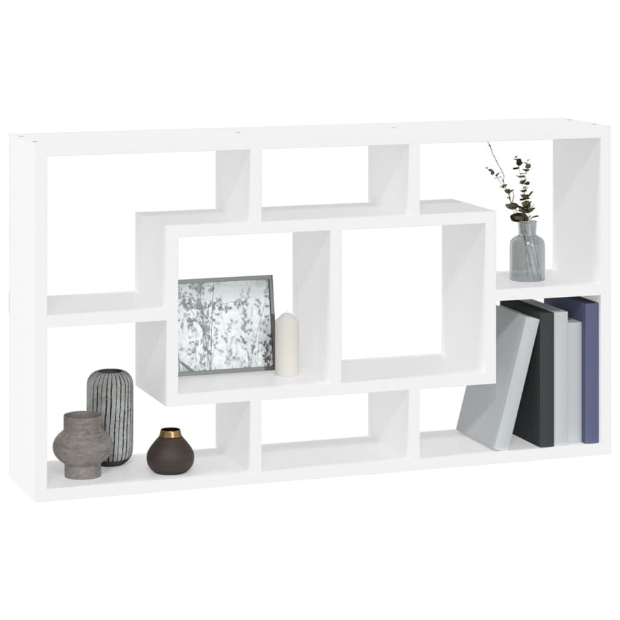 Wandschap 8 Vakken Hoogglans wit