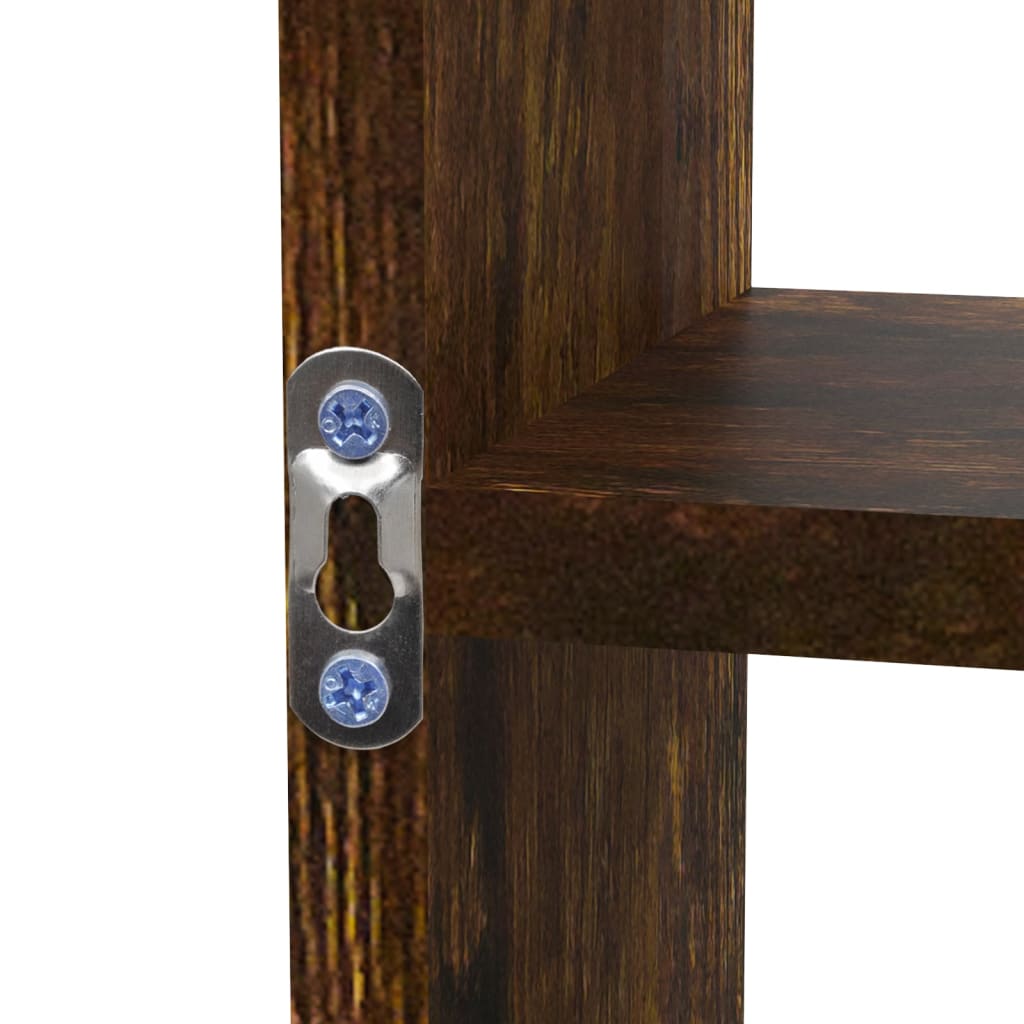 Wandschap 8 Vakken Gerookt eiken