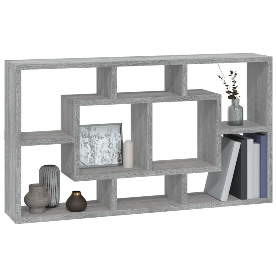 Wandschap 8 Vakken Grijs sonoma