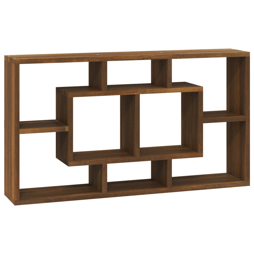 Wandschap 8 Vakken Bruineiken 1 bruin eikenkleur