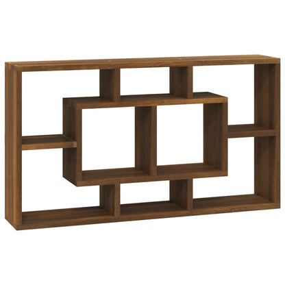 Wandschap 8 Vakken Bruineiken 1 bruin eikenkleur