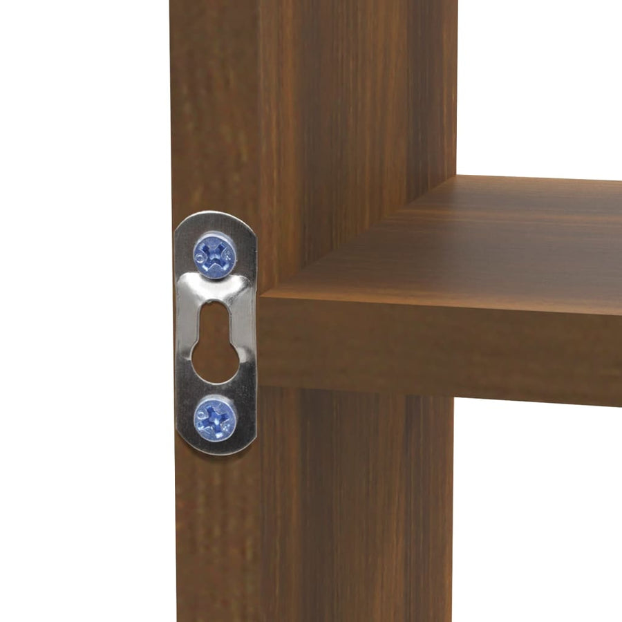 Wandschap 8 Vakken Bruineiken 1 bruin eikenkleur