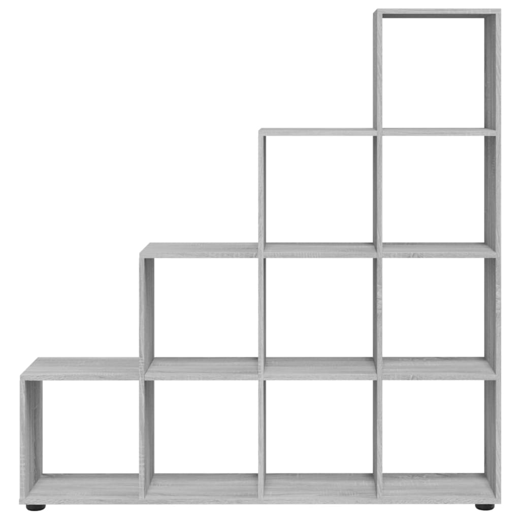 Boekenkast Trapvormig 42 Cm Bewerkt Hout Eiken 138 x 29 x 142 cm Grijs sonoma