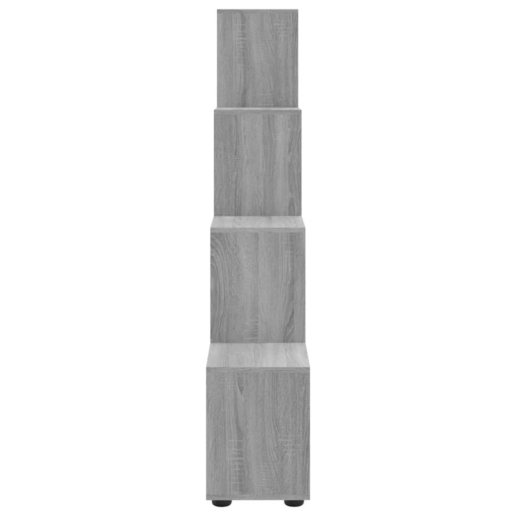 Boekenkast Trapvormig 42 Cm Bewerkt Hout Eiken 138 x 29 x 142 cm Grijs sonoma