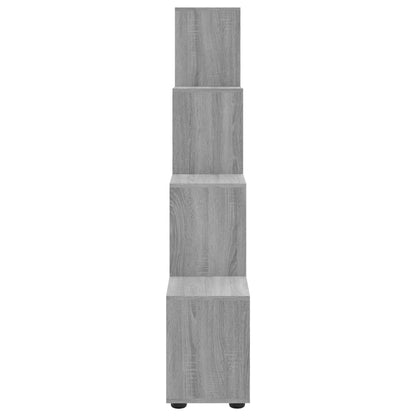 Boekenkast Trapvormig 42 Cm Bewerkt Hout Eiken 138 x 29 x 142 cm Grijs sonoma