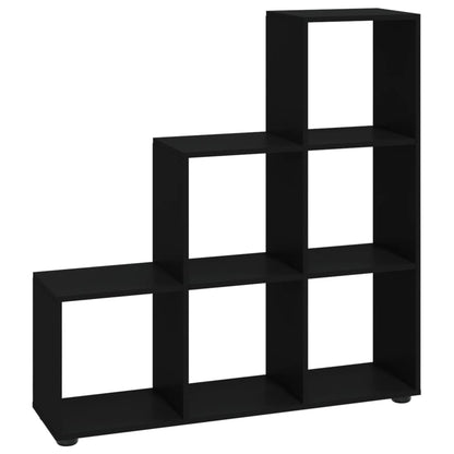 Boekenkast Trapvormig 07 Cm Bewerkt Hout 104 x 29 x 107 cm Zwart
