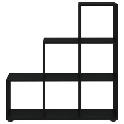 Boekenkast Trapvormig 07 Cm Bewerkt Hout 104 x 29 x 107 cm Zwart
